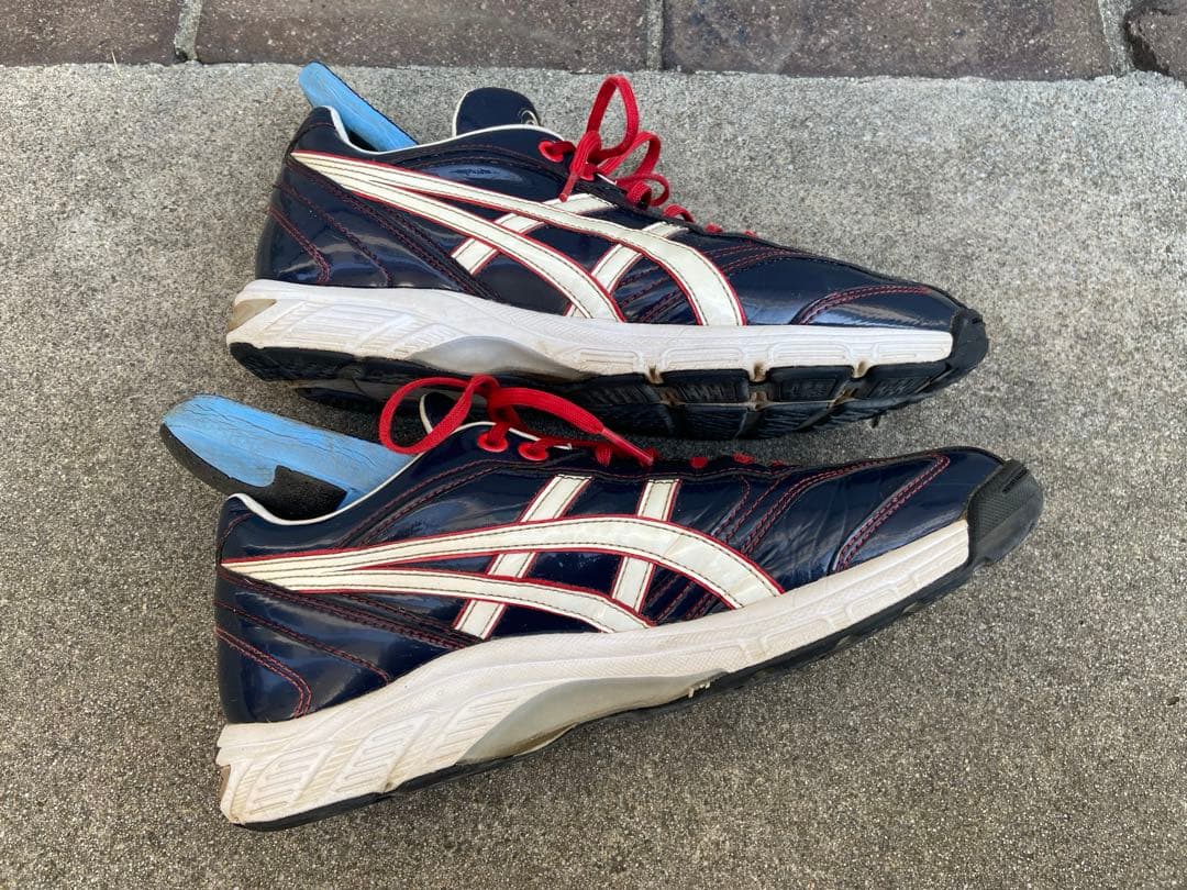 asics オーダートレーニングシューズ ネイビー/レッド27.5cm