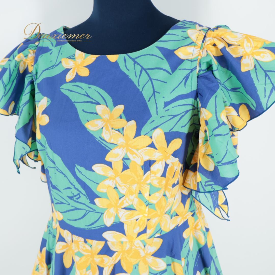 【美品 日本製 フラダンス衣装】 ブルー MermaidLine MMJ ドレス