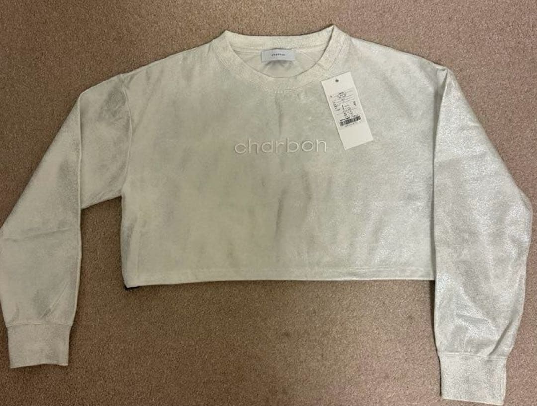 新品　charbon FOIL PRINT SHORT SEWATSHIRTS