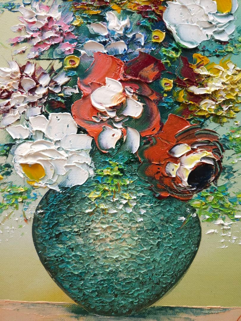 山川孝 油彩「はな」画寸 24cm×33cm F4 岐阜県出身 應美会会員
