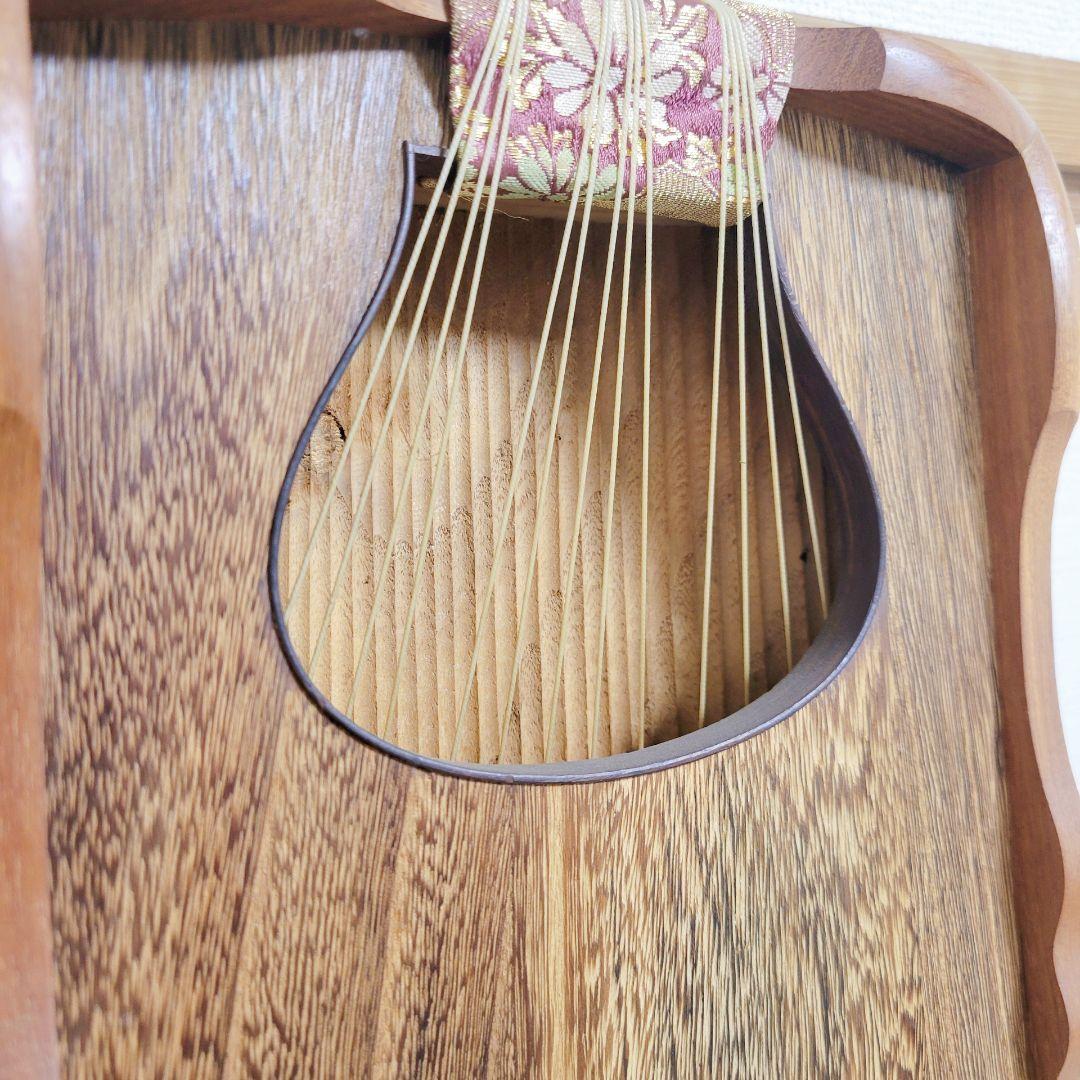 高級 和琴 お琴 琴 くり甲 すだれ彫 蒔絵 和楽器 弦楽器 13弦 伝統楽器