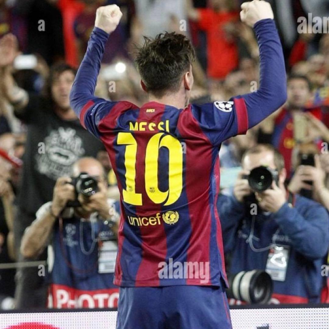 バルセロナ 2015 CL決勝戦 メッシ ユニフォーム アルゼンチン代表 PSG
