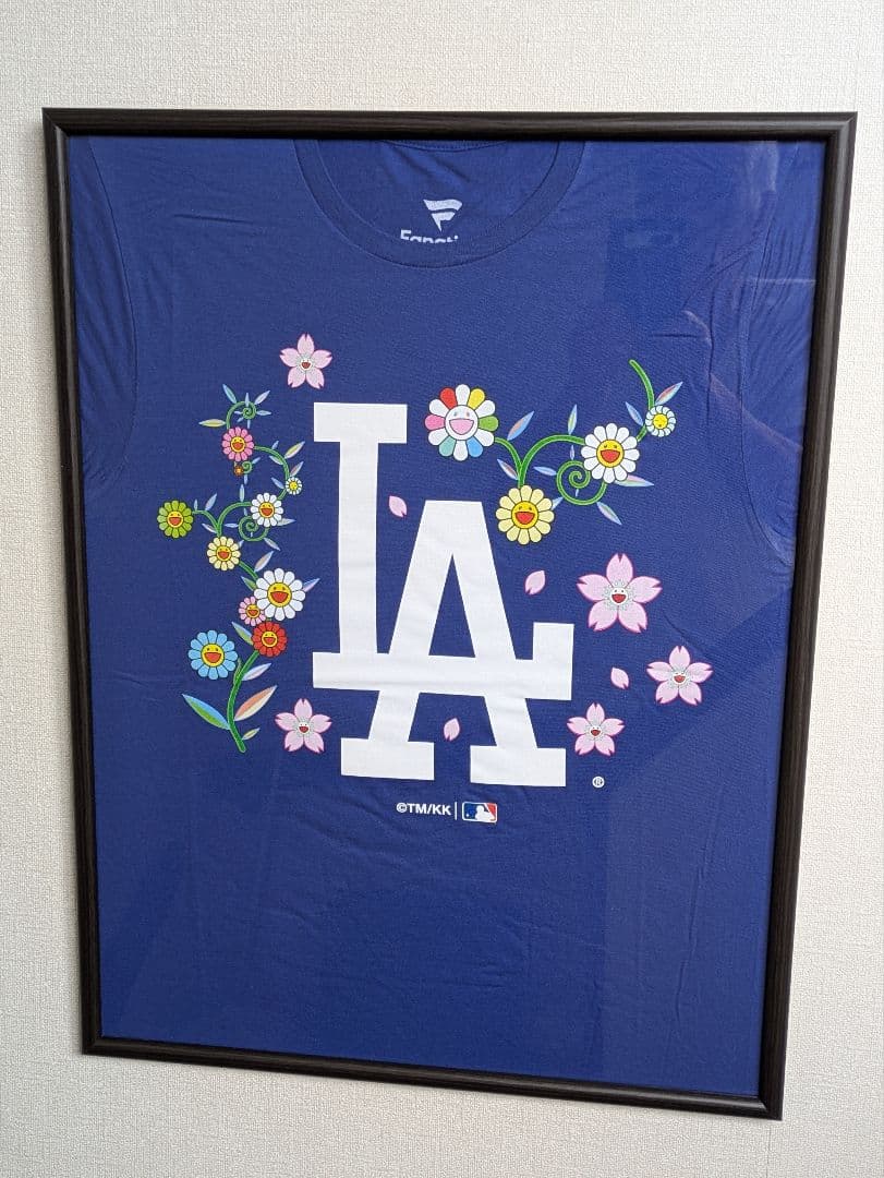【限定品】ドジャース×村上隆、特別コラボ、Tシャツ、Sサイズ、ブルー、新品額付