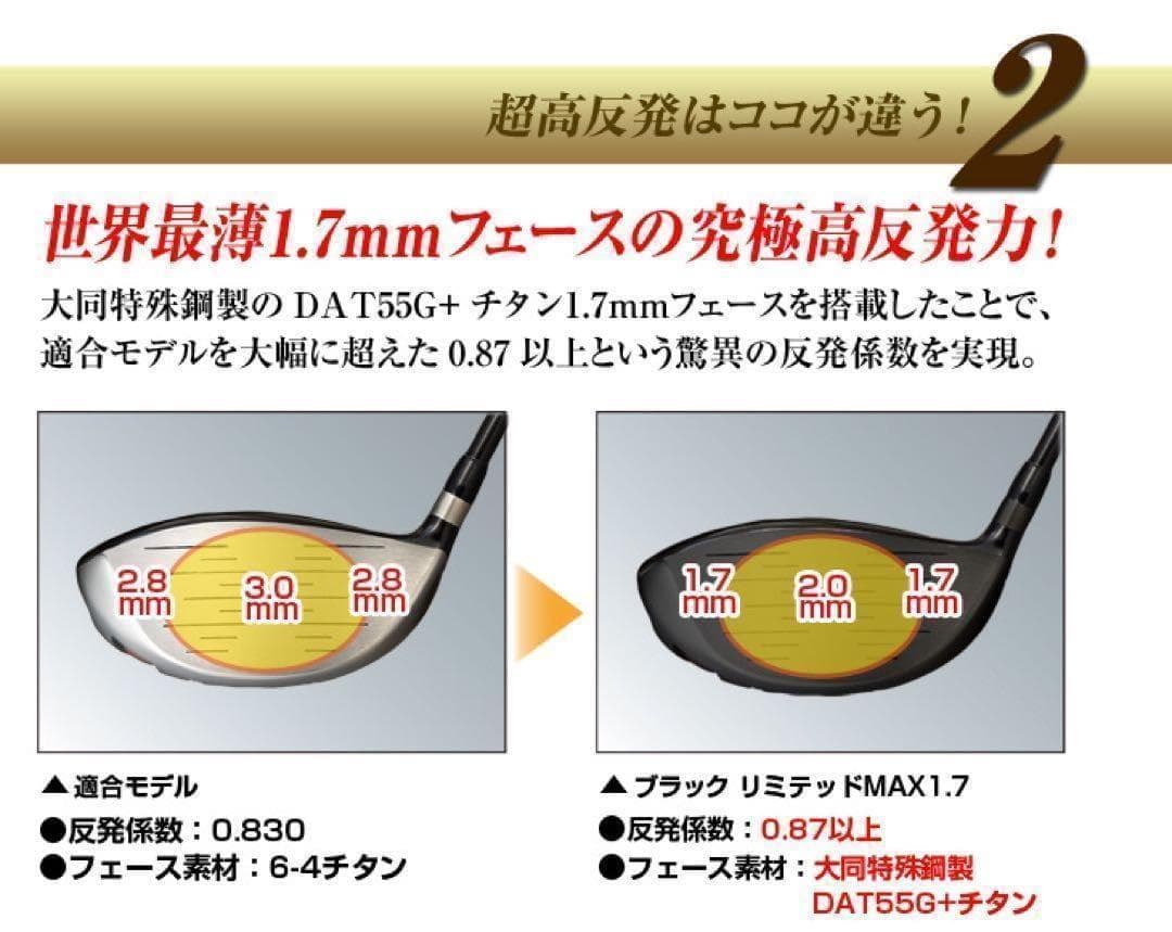 ☆76歳317Yの超高反発モデルで40yUP! ハイパーブレードΓ MAX1.7