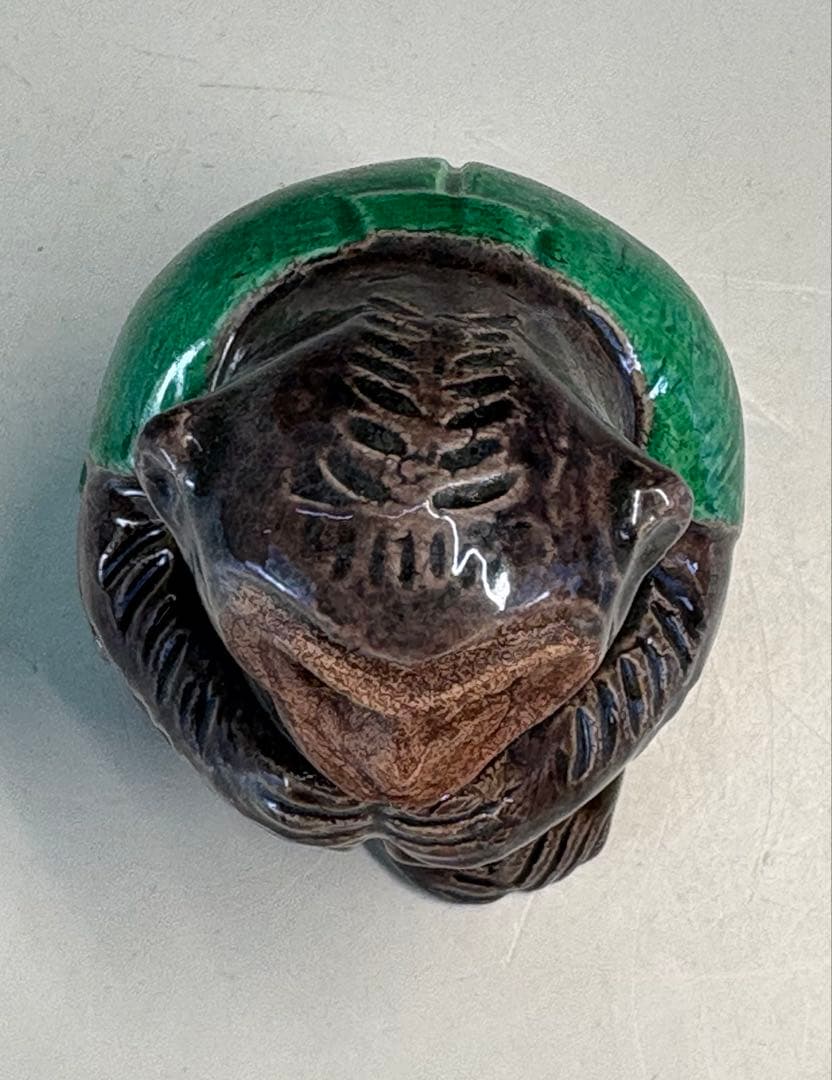 【中古品】茶道具　中村翠嵐造　交趾干支申香合（共箱）