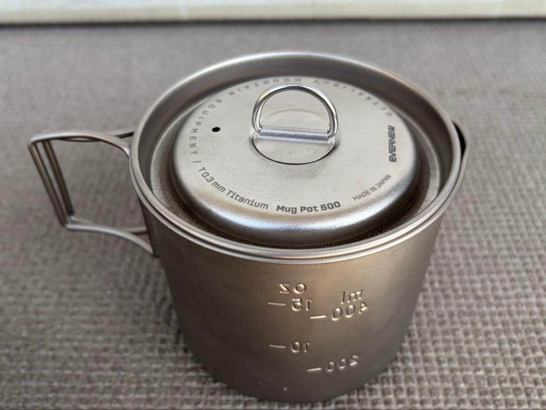 エバニューチタン　アルコールストーブマグポット 500 uesd