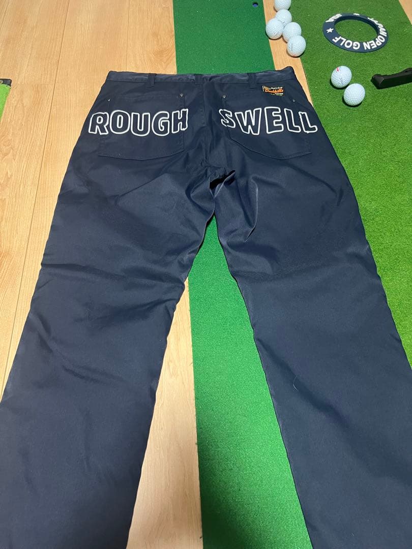 ラフ＆スウェル　ゴルフ　防寒パンツ　バックロゴパンツ　ネイビー　Ｍサイズ　美品
