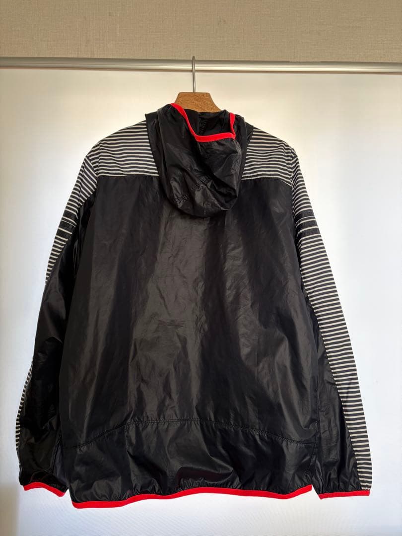 adidas NEO LABEL ボーダー柄 ウィンドブレーカー Oサイズ