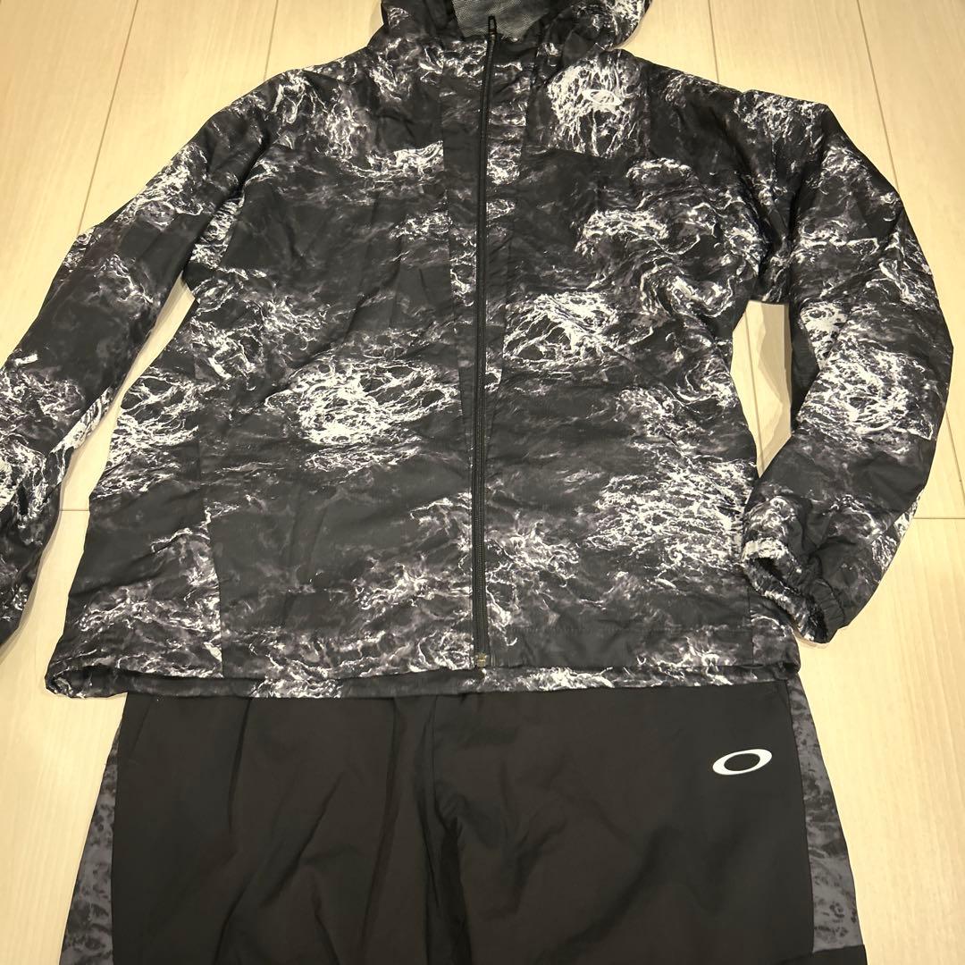 【極美品】Oakley ジャージ上下セット 黒/グレー
