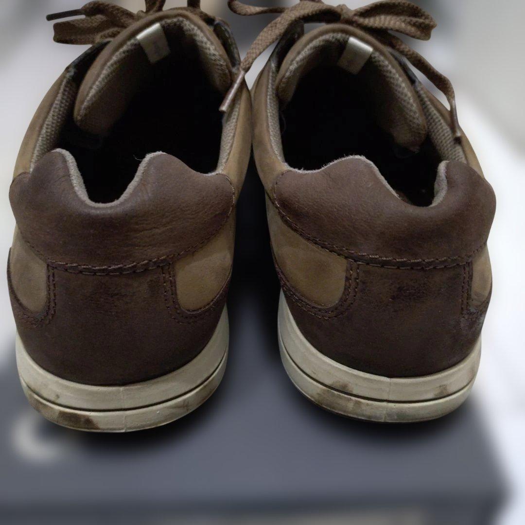 ECCOメンズ ブラウンレザー ゴルフシューズ