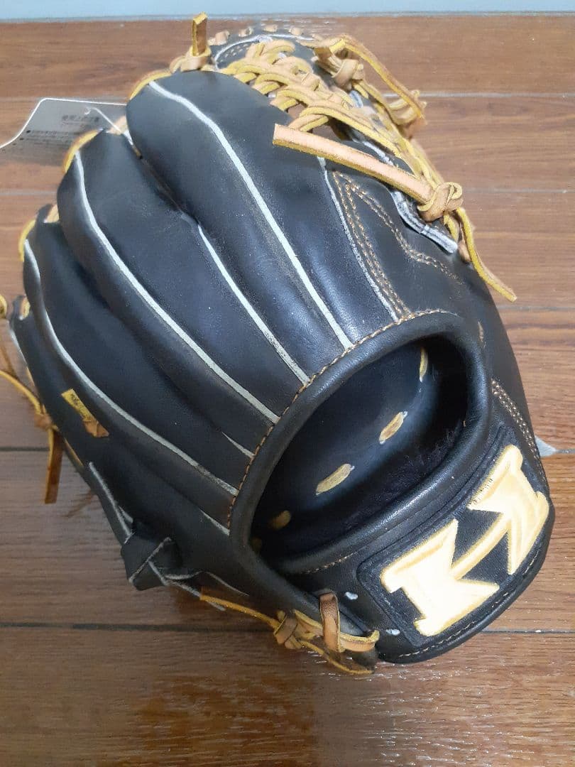 HI-GOLD軟式内野手用　天然皮革　カラーブラック×タン