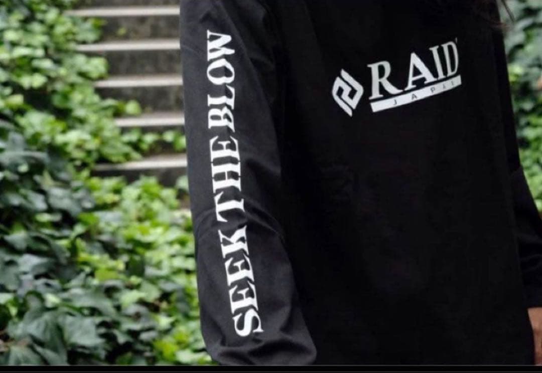 新品RAID JAPAN ロンT OFFICIAL LOGO ブラックXL