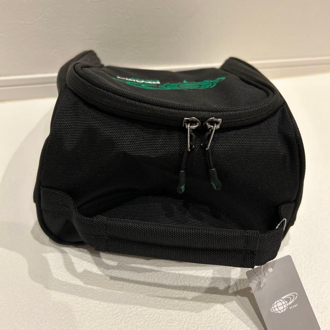 新品・未使用✨BEAMS GOLF ビームス ゴルフ　シューズケース　黒　緑ロゴ