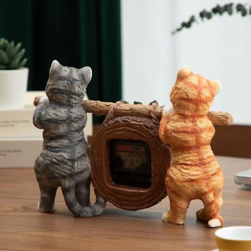猫の置時計寝室の飾り置時計置物家庭