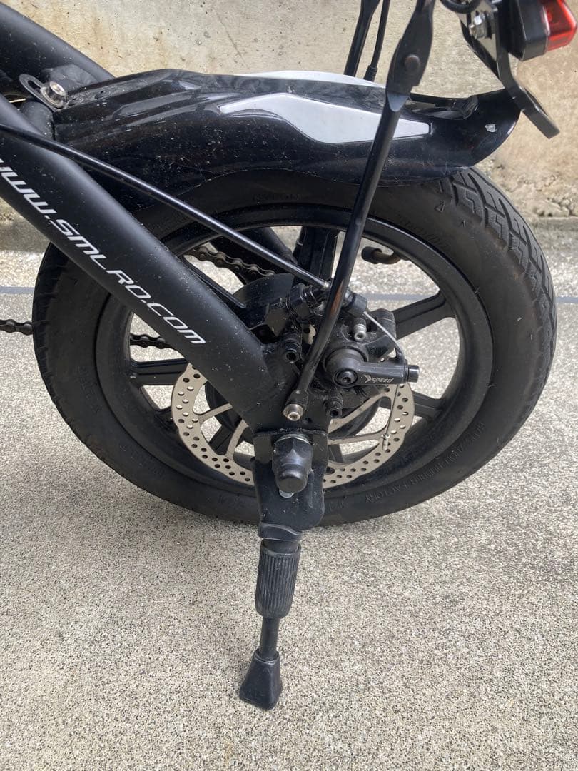 ジャンク品 折り畳み 電動アシスト自転車 モペット SMLRO ブラック