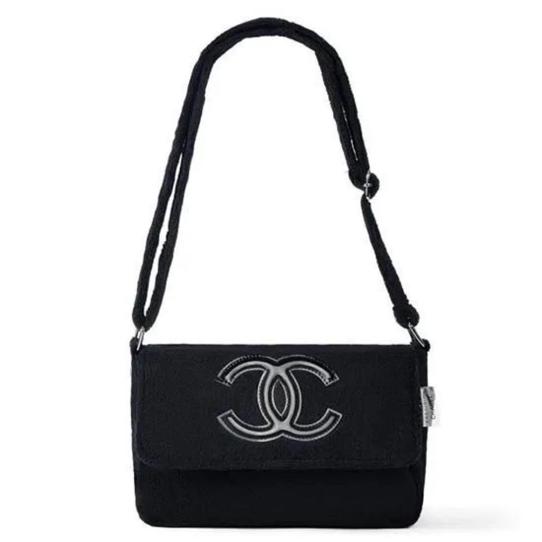 CHANEL シャネル ミニバッグ ポーチ ブラック×ブラックロゴ ノ
