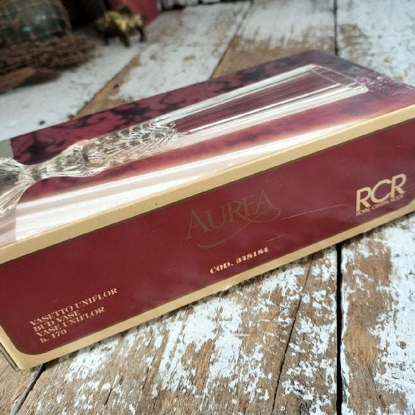 イタリア ヴィンテージ未使用 ロイヤルクリスタルロック RCR社 フラワーベース