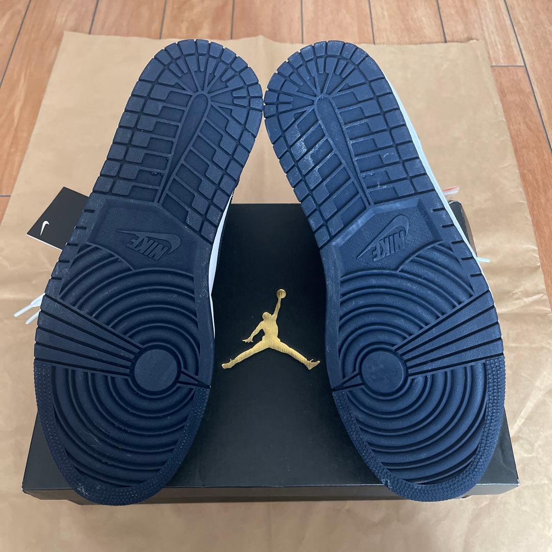 未使用品　Air Jordan ハイカットシューズ ネイビー/ホワイト