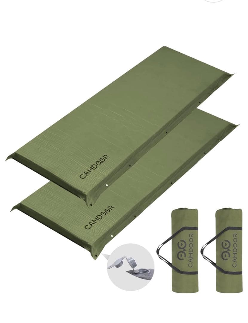 Camdoor スリーピングマット 8cm 2枚セット 美品　キャンプ