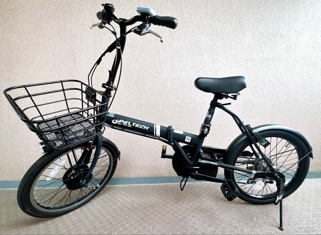 ペルテック TDN-208L マットブラック 電動アシスト自転車 美品 折り畳み