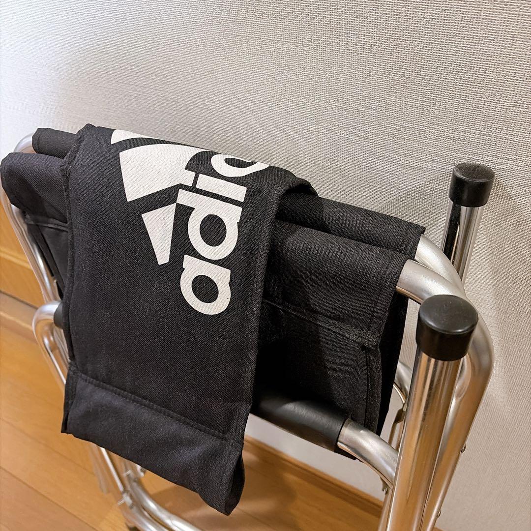 【希少】90s adidas 折りたたみチェア 黒 シルバー ディレクターチェア