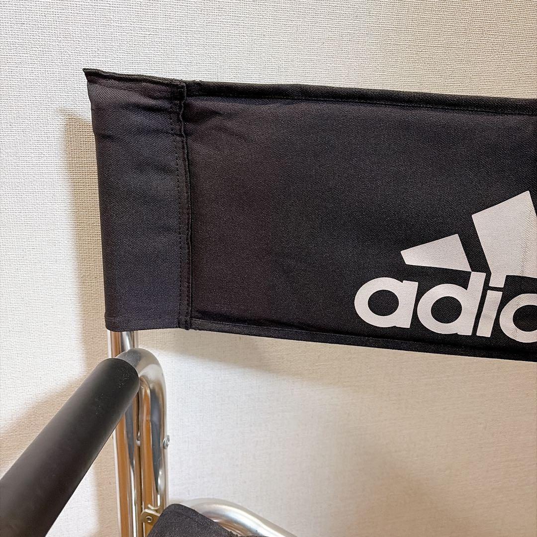 【希少】90s adidas 折りたたみチェア 黒 シルバー ディレクターチェア