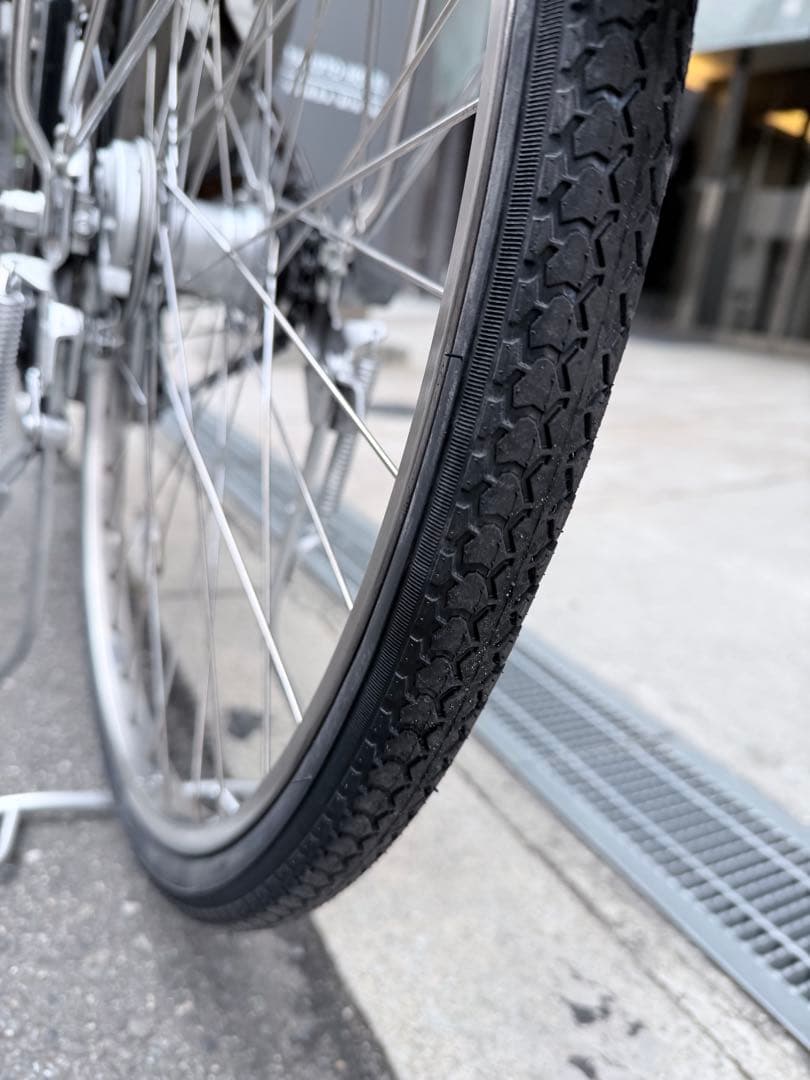 大阪府　ヤマハ　電動アシスト自転車 ブラウン 前バスケット付き　26インチ