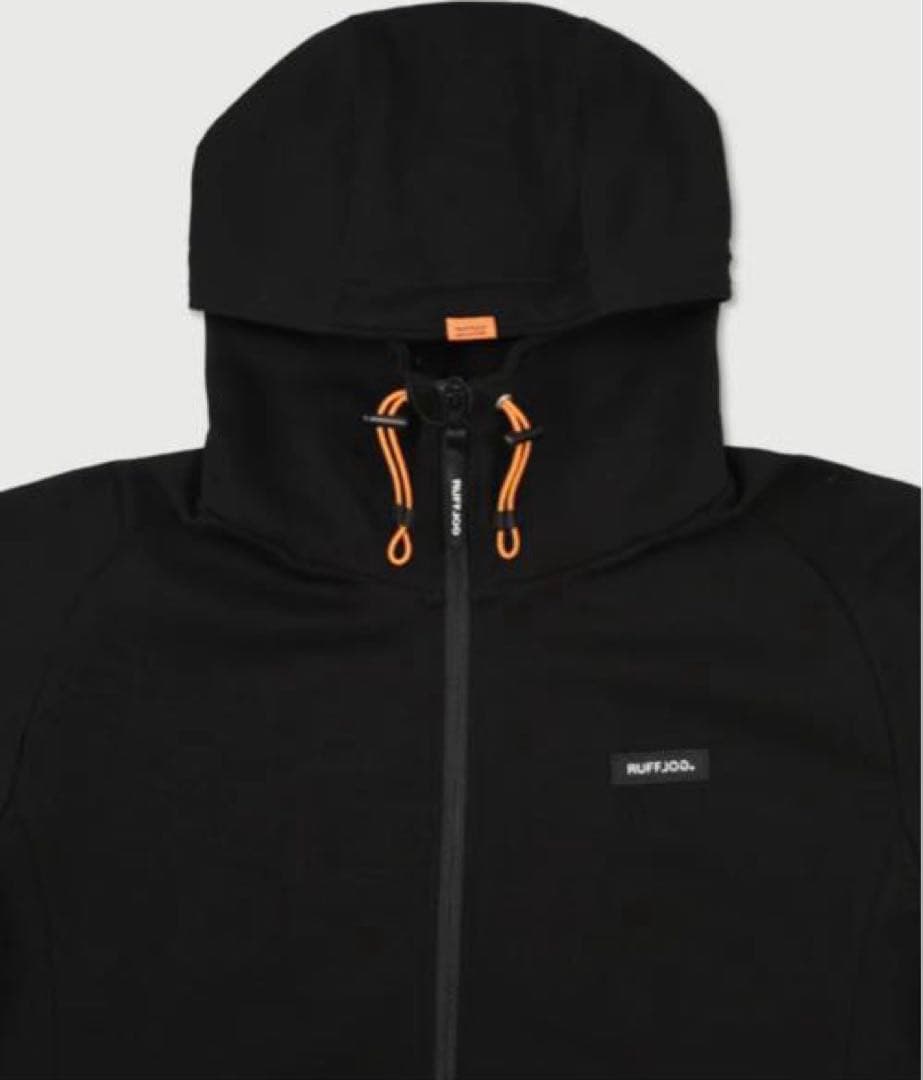 ラフロッグRUFLOG RAGLAN EASY MOVE HOODIEブラックL