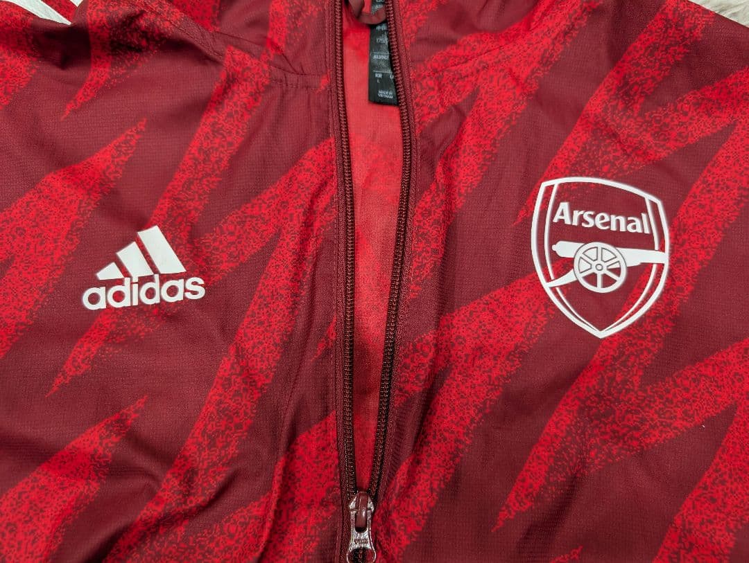 【美品】アディダス　アーセナル　Arsenal ナイロン　ジャケット 　フード付