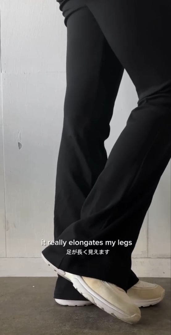 【美品】amateras フレア パンツレギンスXS ブラック