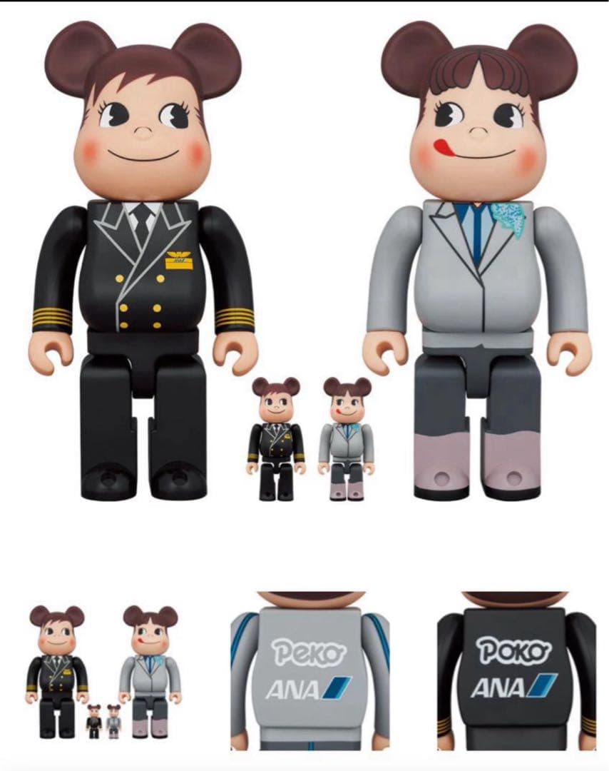 BE＠RBRICK ANA ペコちゃん ポコちゃん400% & 100%セット