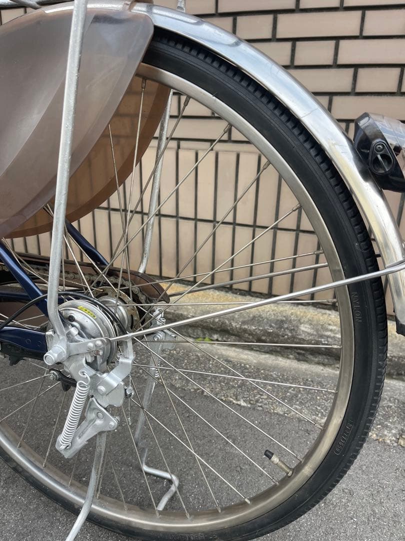 【本体のみ】電動アシスト自転車 ネイビー 前カゴ付き16Ah