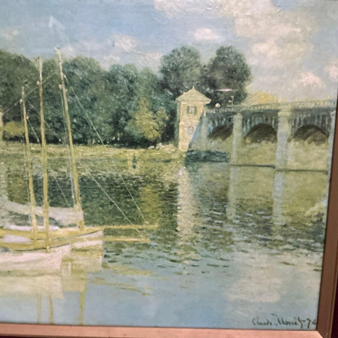 スカイさん専用　作者Claude Monet 油彩画　ボート 1874年