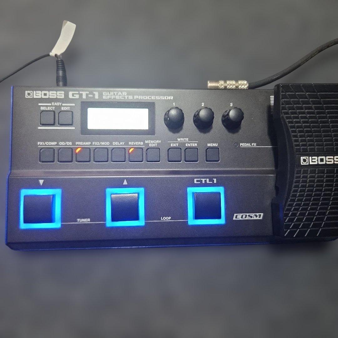BOSS GT-1 マルチエフェクター 純正ACアダプタ、教科書付き