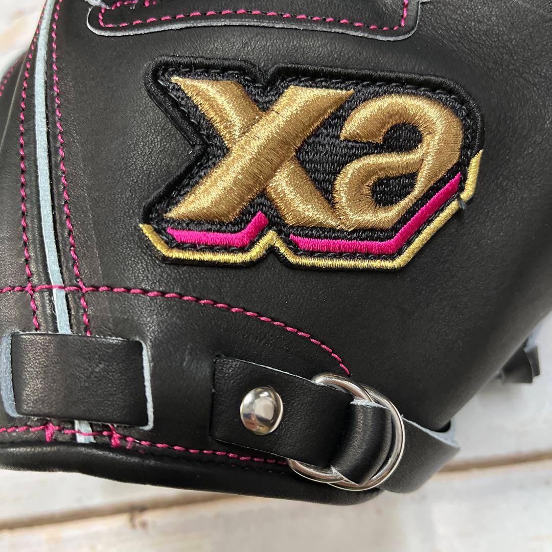 ザナックス  軟式野球キャッチャーミット 右投用 黒×ピンクステッチ　 新品