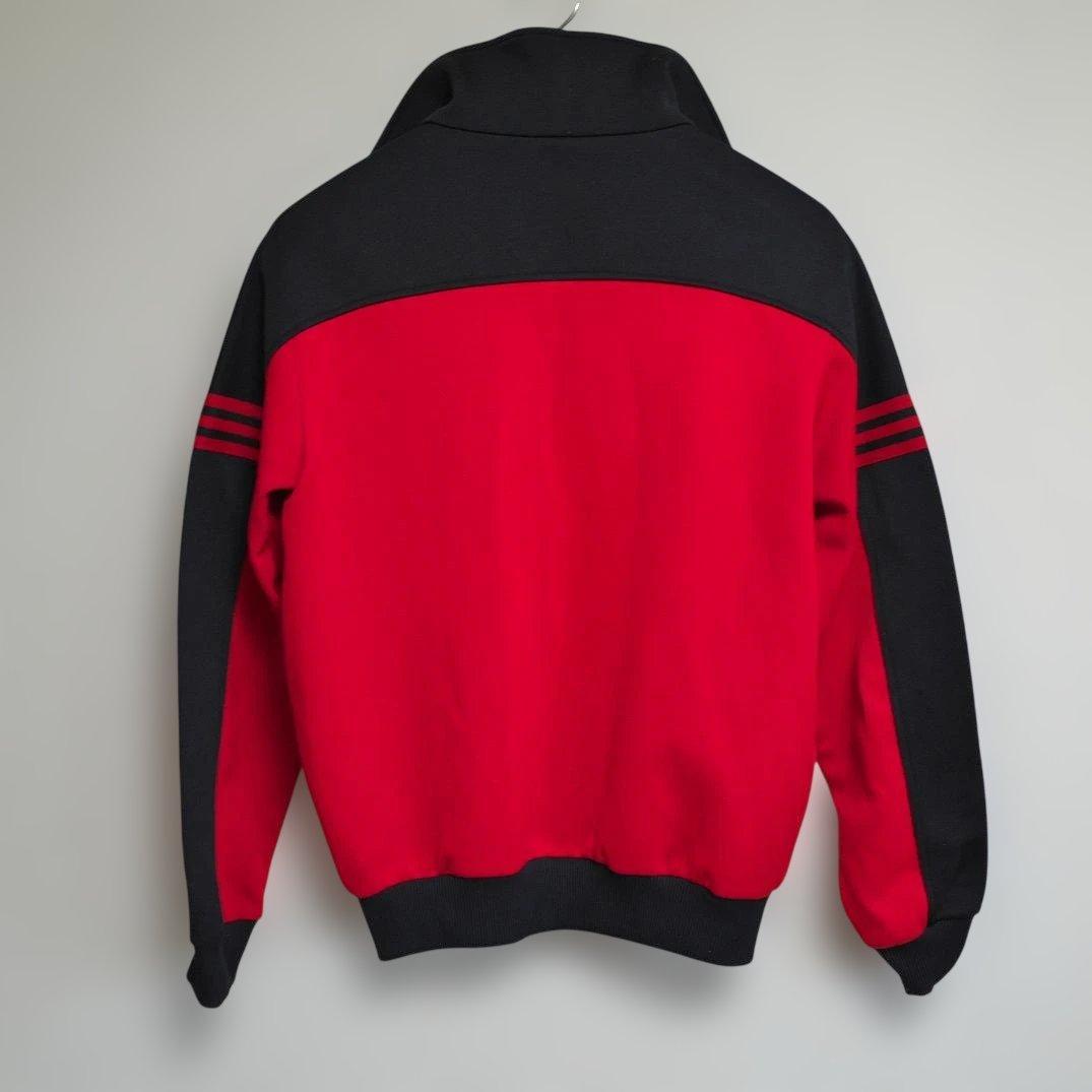 70s 西ドイツ デサント adidas トラックジャケット 赤黒 サイズ6