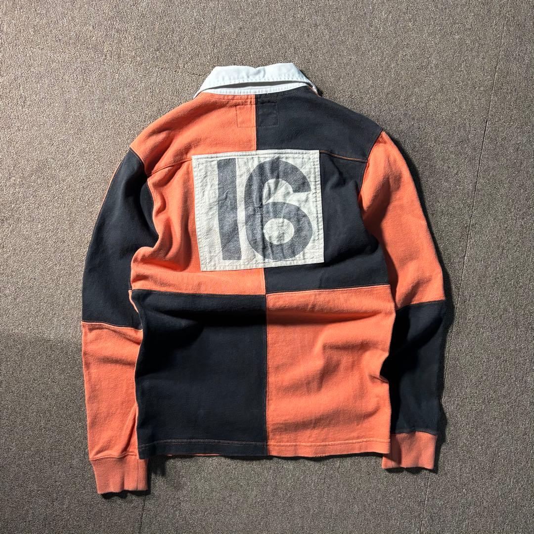 RUGBY RALPH LAUREN ボーダー S ラガーシャツ レースアップ