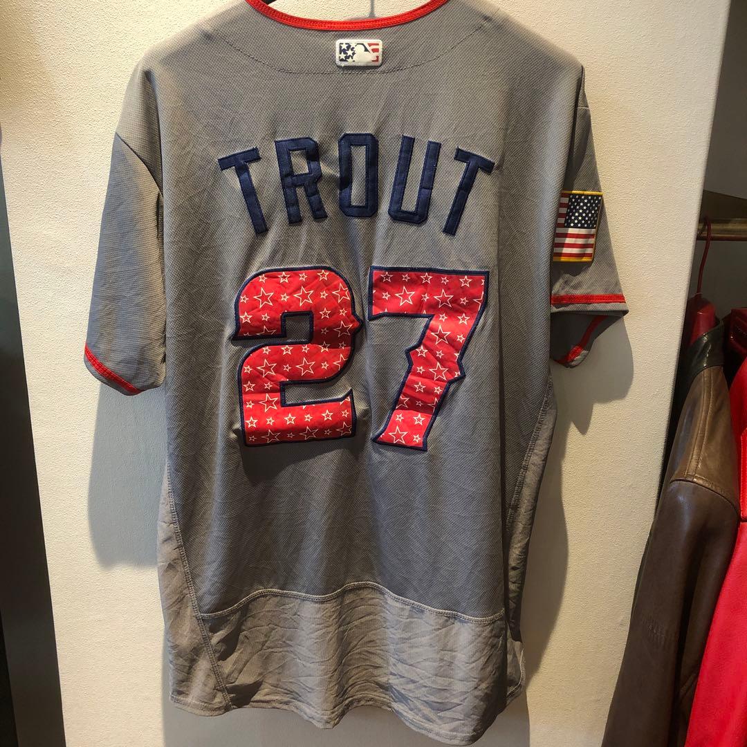 【SALE】MLB マイク・トラウト ユニホーム 独立記念日仕様