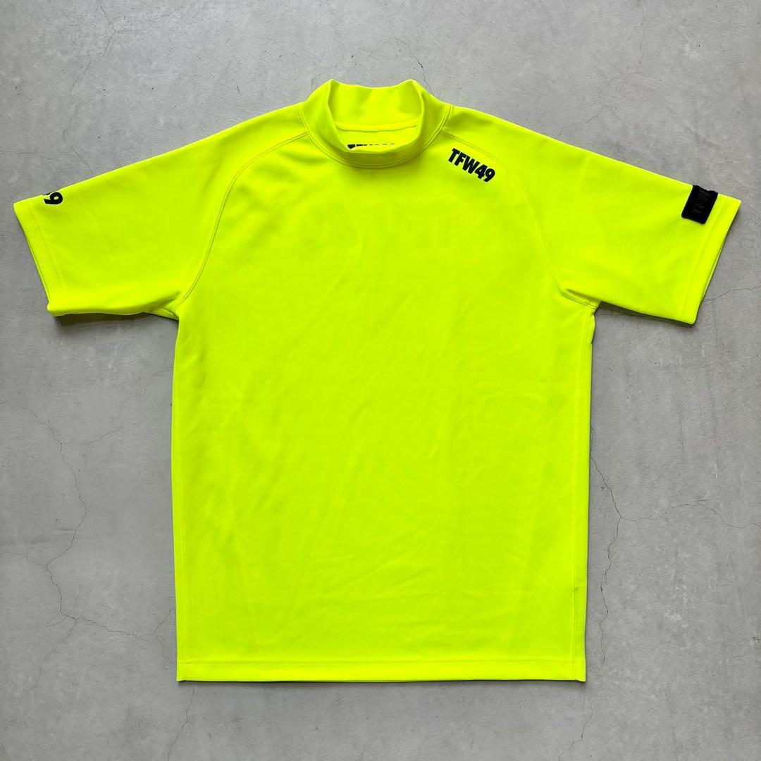 TFW49 ティーエフダブリュー49 半袖モックネックTシャツ 蛍光イエロー M