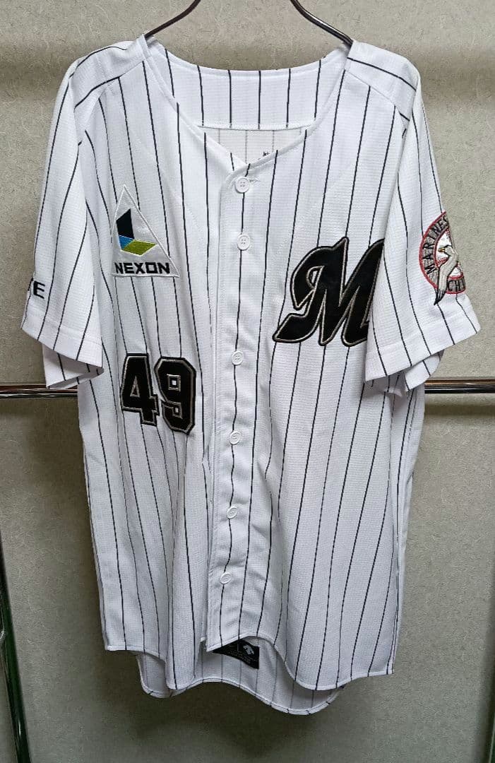 【極美品・希少】デサント製 千葉ロッテ チェン選手 ハイクオリティユニフォーム／