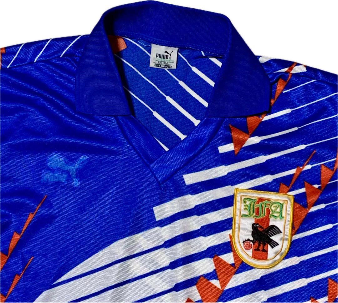 90s プーマ 日本代表 ドーハの悲劇 半袖 ユニフォーム L 1993年 カズ