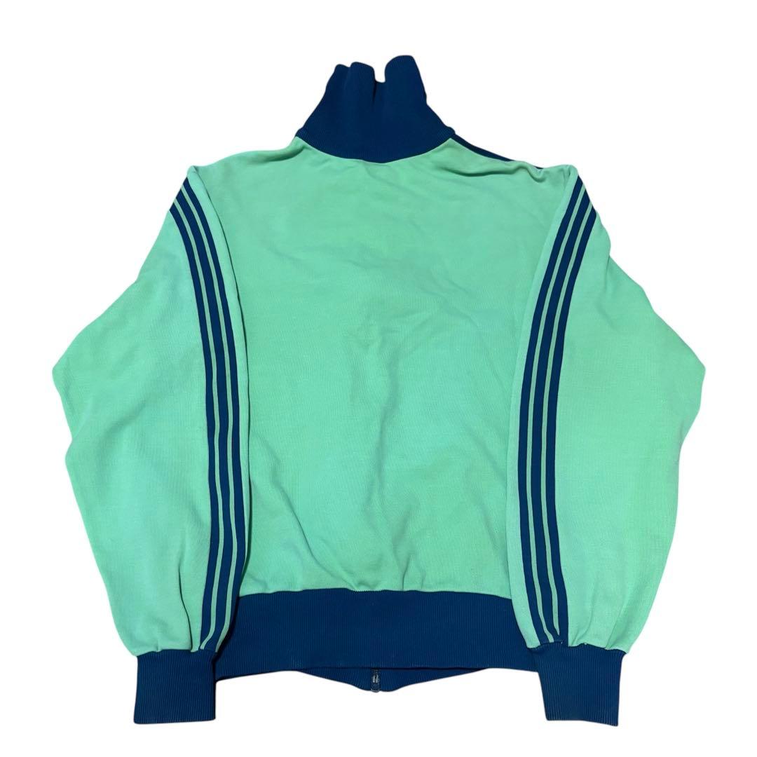 【希少】70s adidas 西ドイツ デサント製 黄緑 トラックジャケット