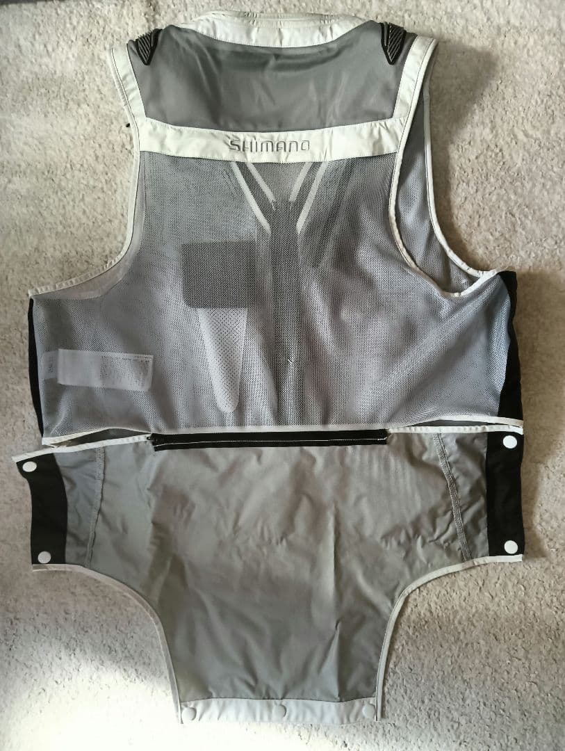 鮎ベストSHIMANO 2WAYショートベスト VE-022T（2XL）NO37