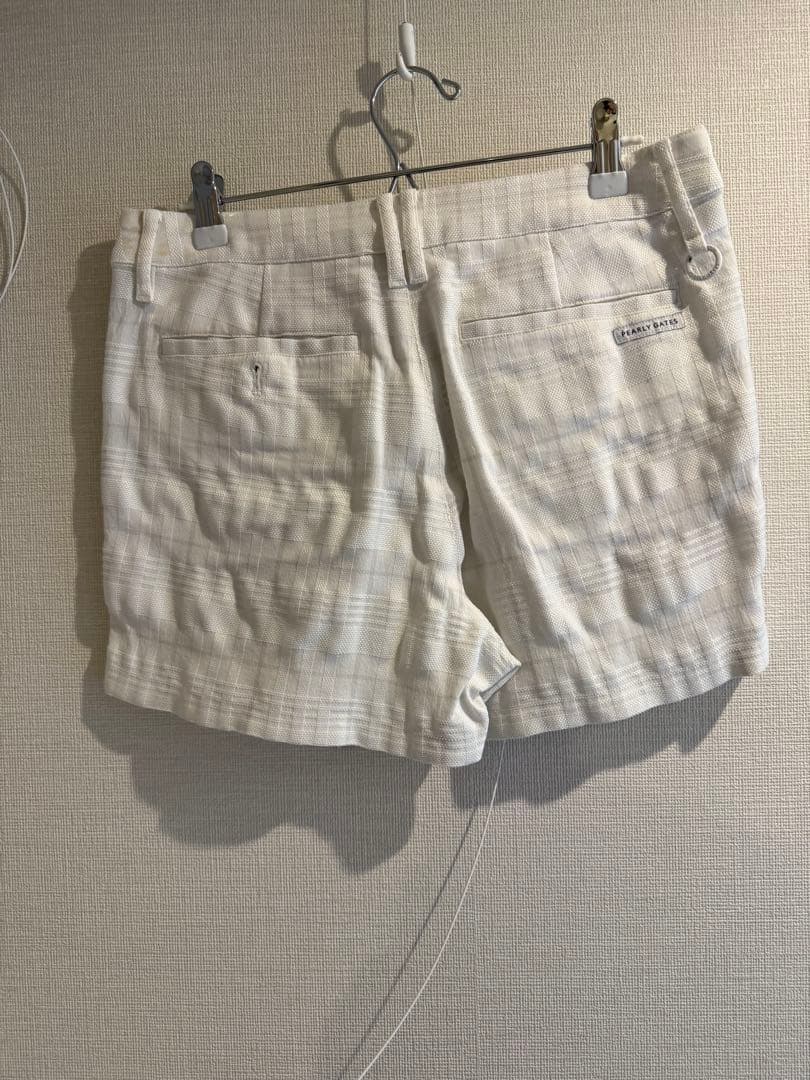 パーリーゲイツ ショートパンツ ホワイト　織生地 レディース 1