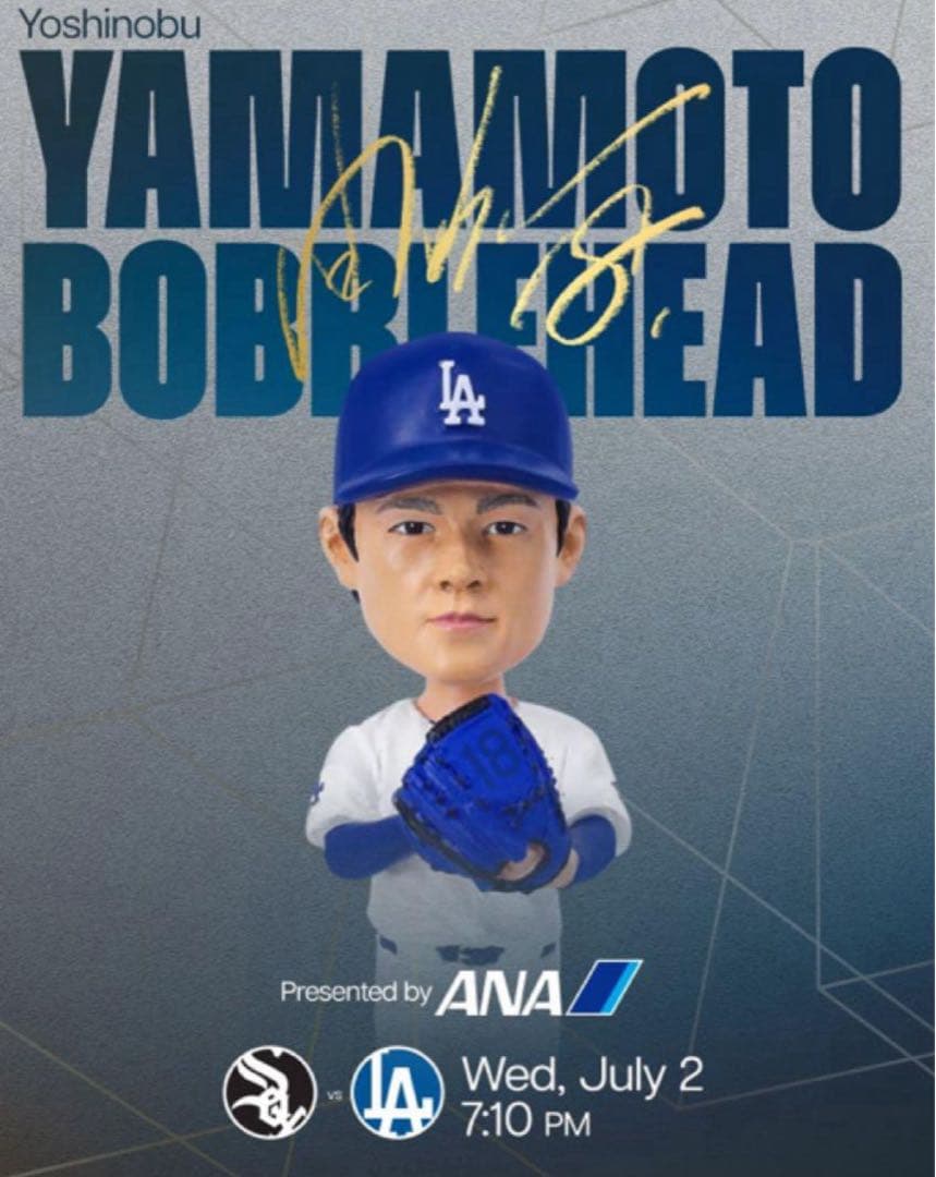 山本由伸　ボブルヘッド　ドジャース　来場者限定　スタジアム配布　新品　2025