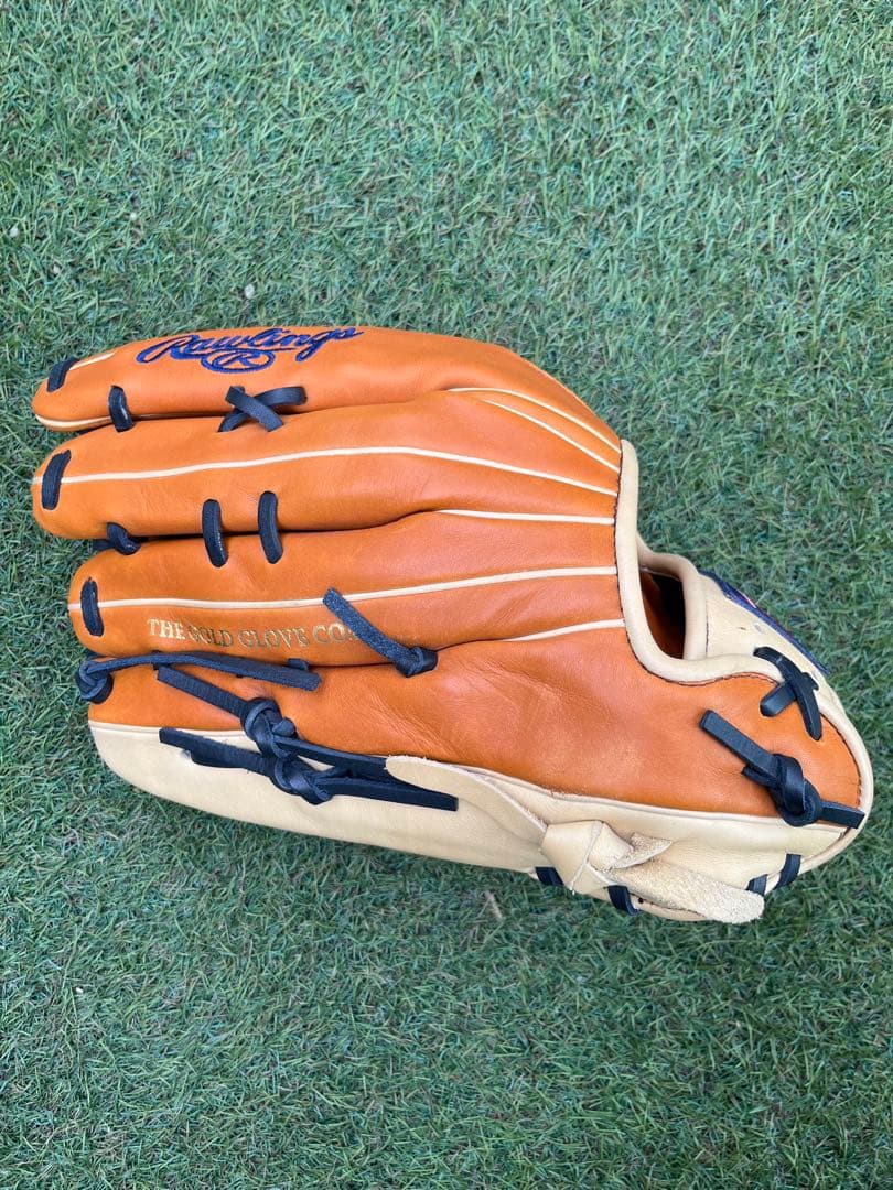 美品　ローリングス ハイパーテック 一般 軟式グローブ 外野用 右投げ　カバー付