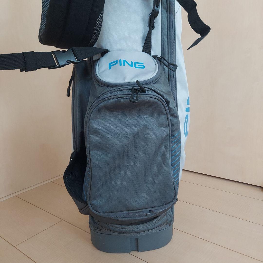 PING ピン キャディバッグ 軽量 スタンド グレー/ブルー ★良品