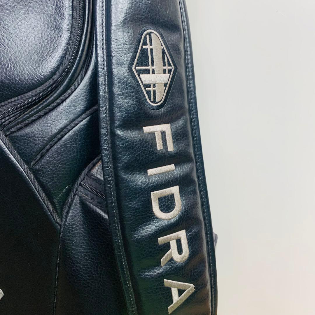 FIDRA 本革 キャディバッグ ブラック フード付き レザー ゴルフバッグ