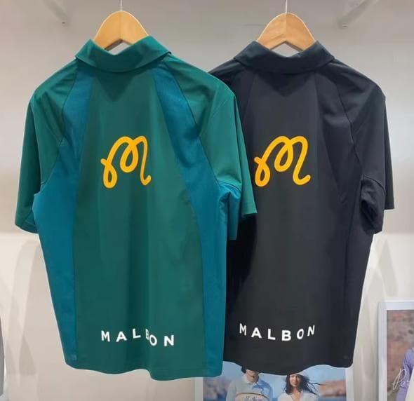 Malbon メンズウェア 半袖ポロ 冰丝素材 軽量速乾 韓国限定 即購入可⭐