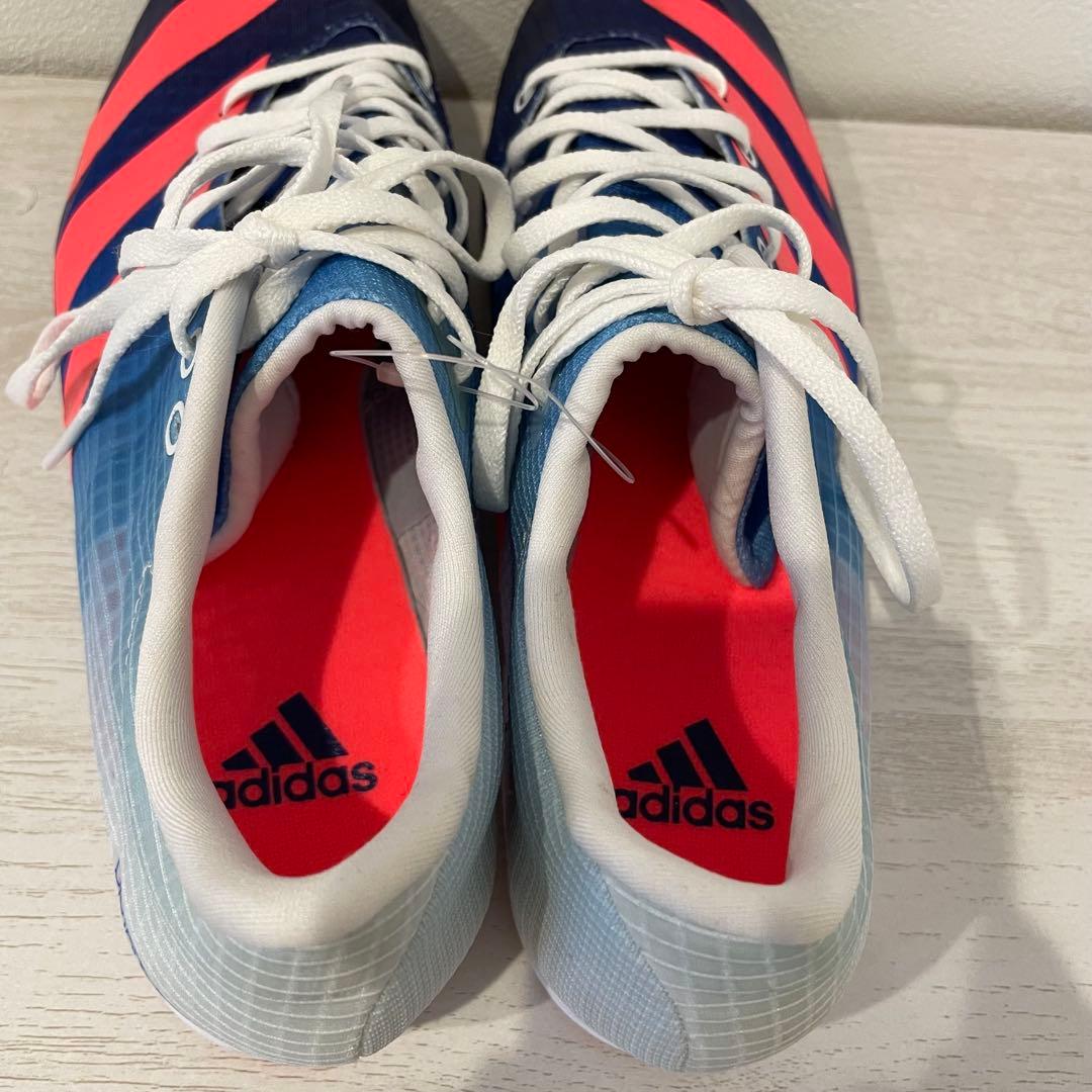 新品 adidas ディスタンススター 25.5cm 青 陸上スパイク 中長距離